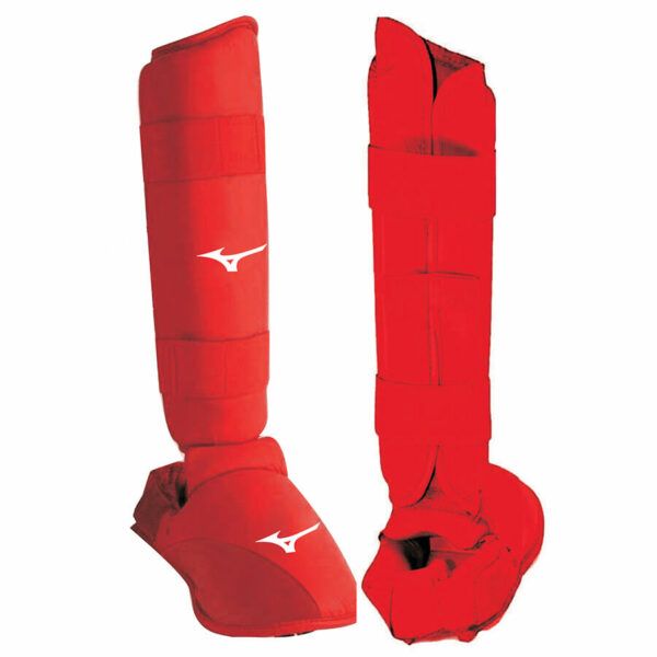 PROTEGE TIBIA PIED MIZUNO ROUGE