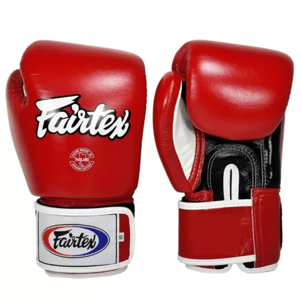 GANT DE BOXE FAIRTEX EN CUIR ROUGE